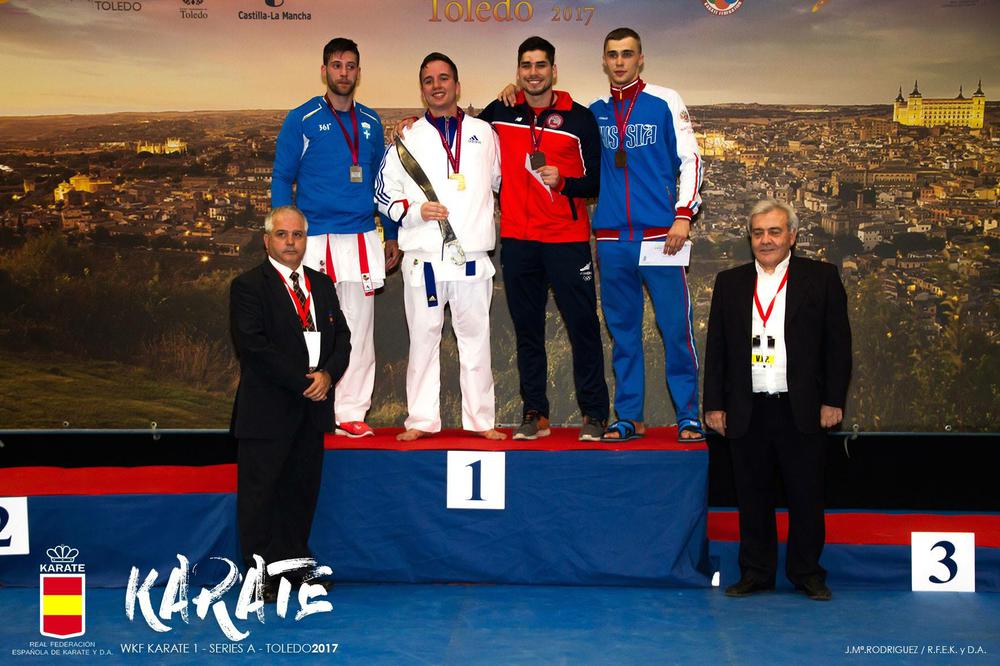 Илья Грановесов бронзовая медаль на Серии А Каратэ 1 в Толедо Испания 2017